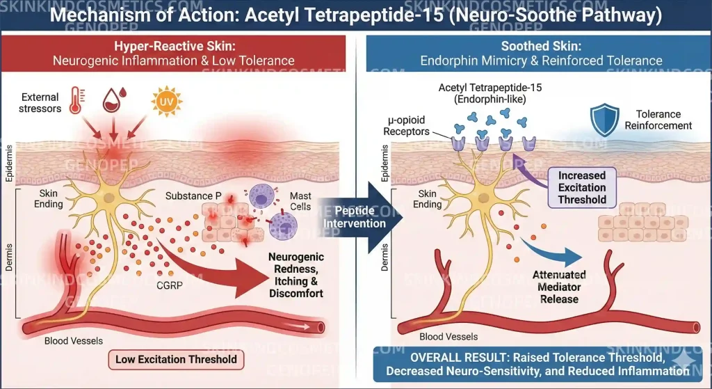 Acetyl Tetrapeptide-15 (CAS:928007-64-1) Soothing and Anti-Inflammatory Peptides 1