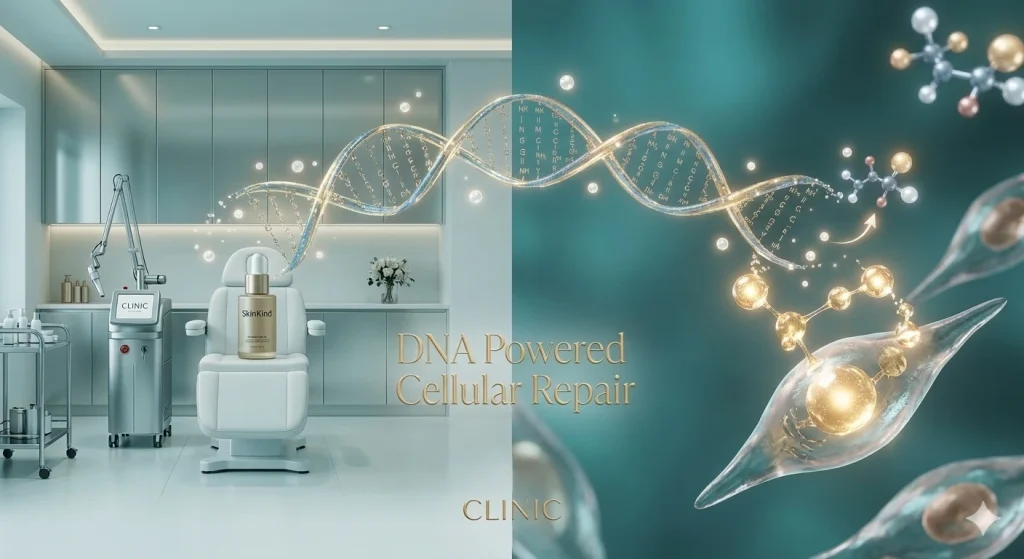 PDRN + Peptide Complex: DNA-Powered Cellular Repair 2 DNA-Powered Cellular Repair: Leveraging the regenerative potential of PDRN and synergistic peptides to initiate deep tissue recovery and biological fortification.