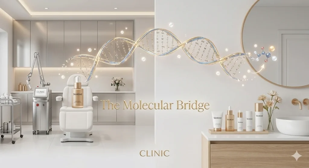 Peptide Skin Boosters (Non-Invasive Volumizer) 2 The Molecular Bridge: Bridging the gap between professional clinical treatments and high-performance daily homecare through biomimetic molecular continuity