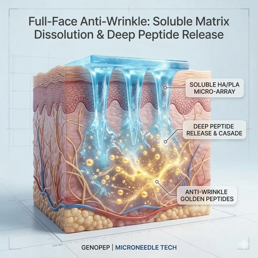 Full-FaceAnti-Wrinkle:Soluble Matrix Dissolution & Deep Peptide Release