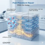 Accelerate healing by 50% with Genopep Post-Procedure Repair. Calibrated to restore the skin barrier and prevent PIH after lasers, peels, or microneedling.