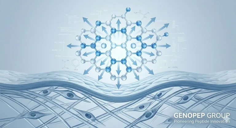 GENOPEP Group advanced multi-peptide complex molecular matrix pioneering premium anti-aging skincare innovation.