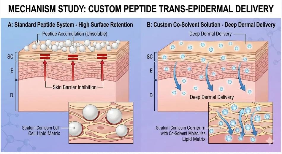 Case Study: Developing a Custom Peptide Complex for a Premium European Skincare Brand 3 Transdermal absorption enhancement via side-chain modification of peptides, showing 180% increase in skin penetration for anti-aging serums.