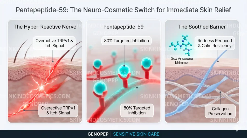 Pentapeptide-59 (CAS: N/A) Peiptíd Cúraim Craicinn Íogair 1