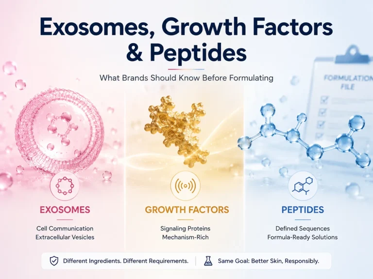 Exosomes, Growth Factors, and Peptides: What Brands Should Know Before Formulating 11