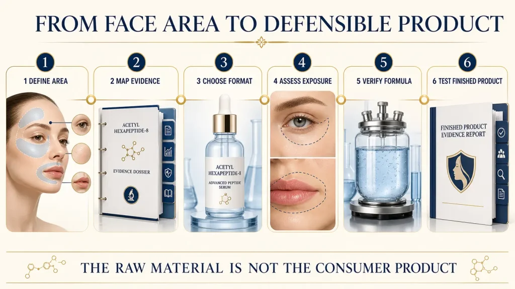 Where Can You Use Acetyl Hexapeptide-8 on the Face? Target Areas and Formulation Considerations 3