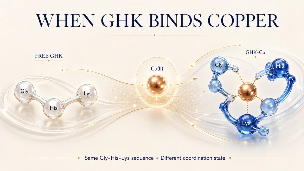 GHK vs GHK-Cu: What Changes When the Tripeptide Binds Copper? 1