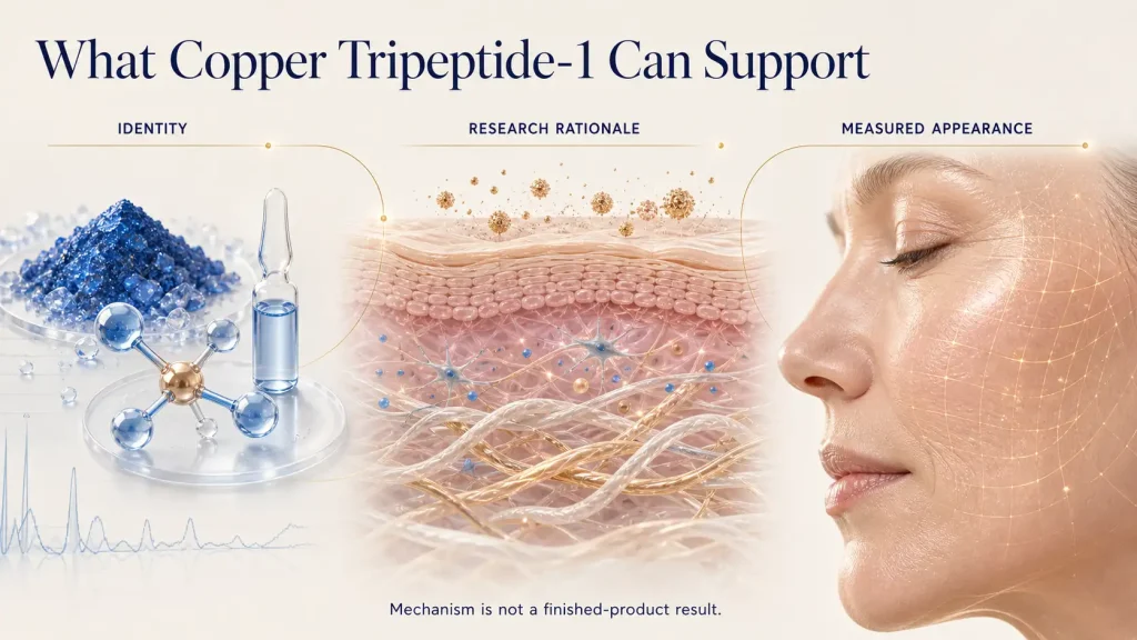 What Does Copper Tripeptide-1 Do for Skin? Evidence, Benefits, and Claim Boundaries 1