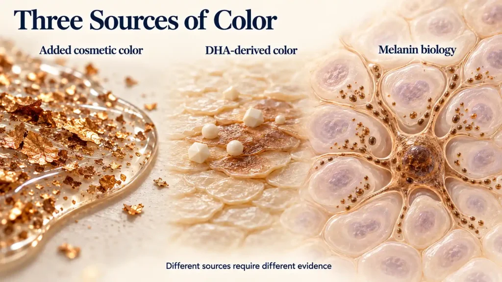Sunless Tanner vs Bronzer and Melanin Inspired Cosmetics 1